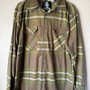 Stay Zero Green and Brown Plaid Shirt